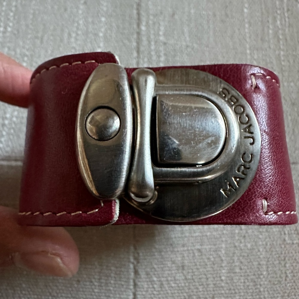 Marc by Marc Jacobs leather cuff bracelet